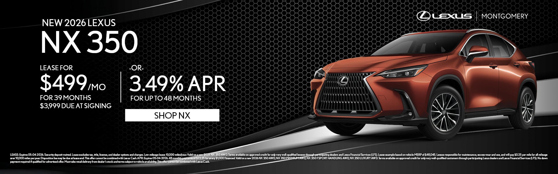 NEW 2026 LEXUS NX 350